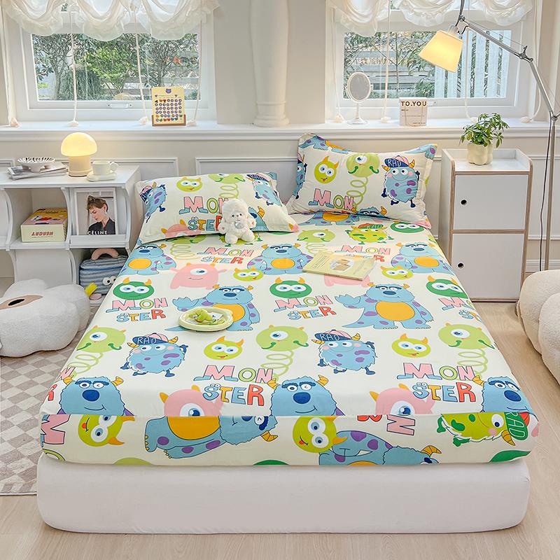 Bedspreads Cartoon Kids Bedding Fitted Sheet Elastic Band Around Mattress Cover Single King Size Sabanas Bed Cover Bed Sheets