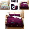 Luxurious Tiktok Pattern Duvet Cover Set With Pillowcase For Comfortable Sleep