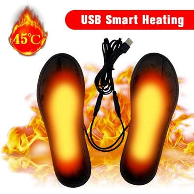 Innovativa USB-uppvärmda skosulor Fötter Värmare Strumpdyna Uppvärmningssulor Tvättbara Varmmatta Termosulor Unisex XA231Q