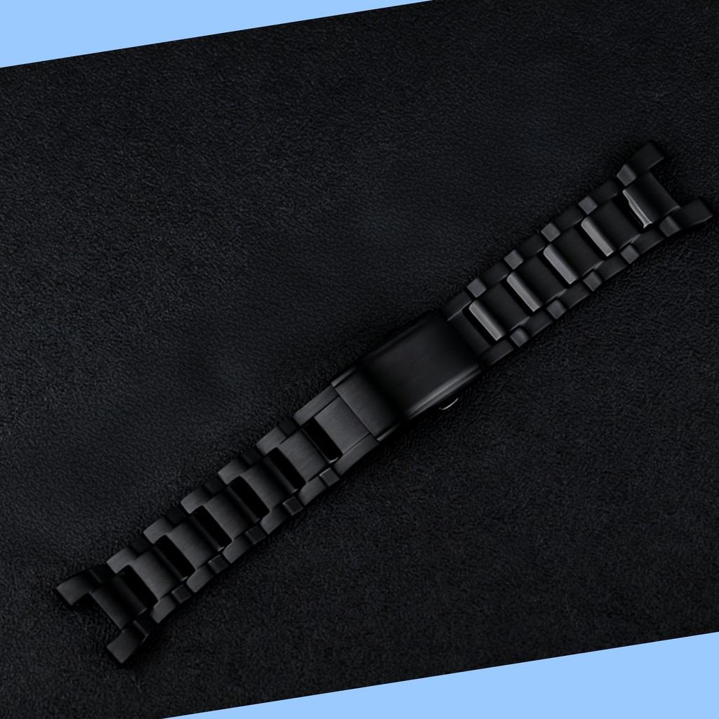 Tyqzor Compatible Stainless Steel Bracelet Watch Band Replacement Strap G-SHOCK GST-B100/GST-S120/GST-S100D/GST-S300/GST-W100/GST-W300 Men's