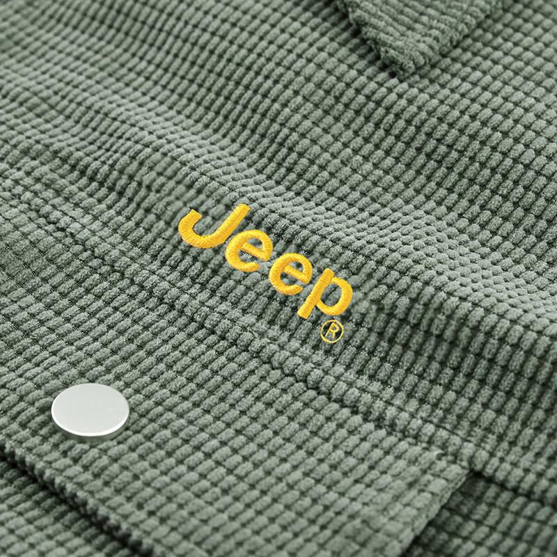 Jeep Men's Waffle Knit Casual Outdoor Lapel Jacket