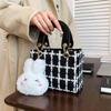 Chic High-end Woolen Tote Bag For Women Trendy Versatile Spring Summer Accessory