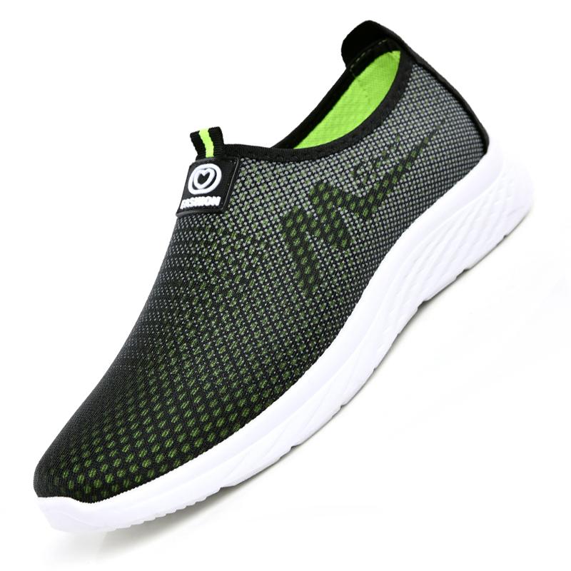 Fashion Mesh Men Casual Shoes Summer Lightweight Sneakers Men Outdoor Walking Shoes Breathable Slip On Mens Loafers Zapatillas Hombre