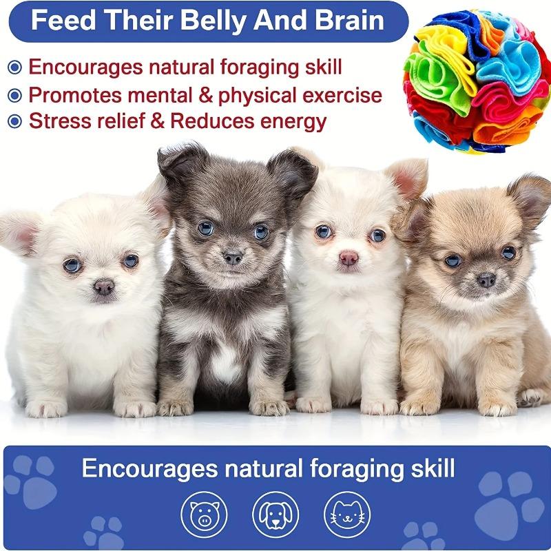 Interactive Dog Toys Snuffle Ball for Dogs Encourage Natural Foraging Skills, Snuffle Ball Dog Puzzle Toys Treat Ball for Large