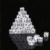 100Pcs Mini White Dice Set - 5Mm 8Mm 10Mm 12Mm 14Mm 16Mm D6 Sizes Square-Edged With Black Dots For Board Games