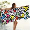 Simple Love Heart Design Beach Towel Quick-drying Large Towel Super Absorbent Suitable for Beach Pool Summer Gift for Friends