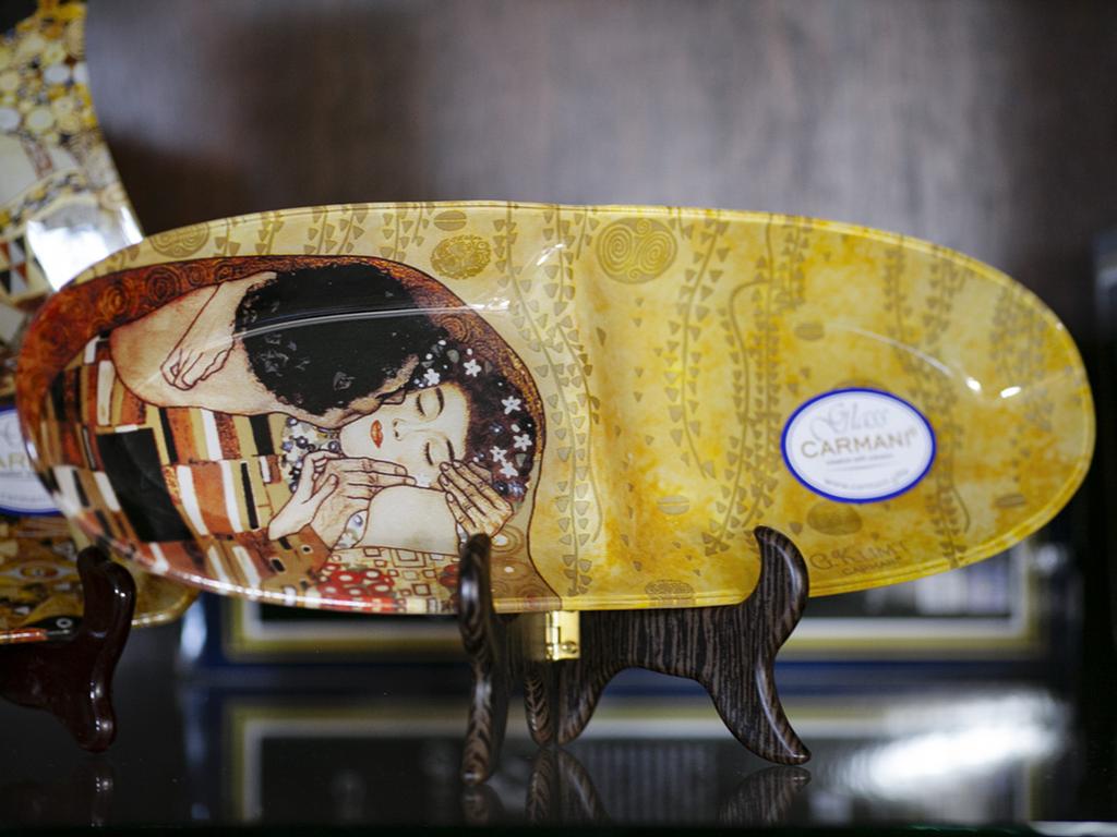 Talerz Dekoracyjny Gustav Klimt Pocałunek Porcelana Ozdoba Ścienna