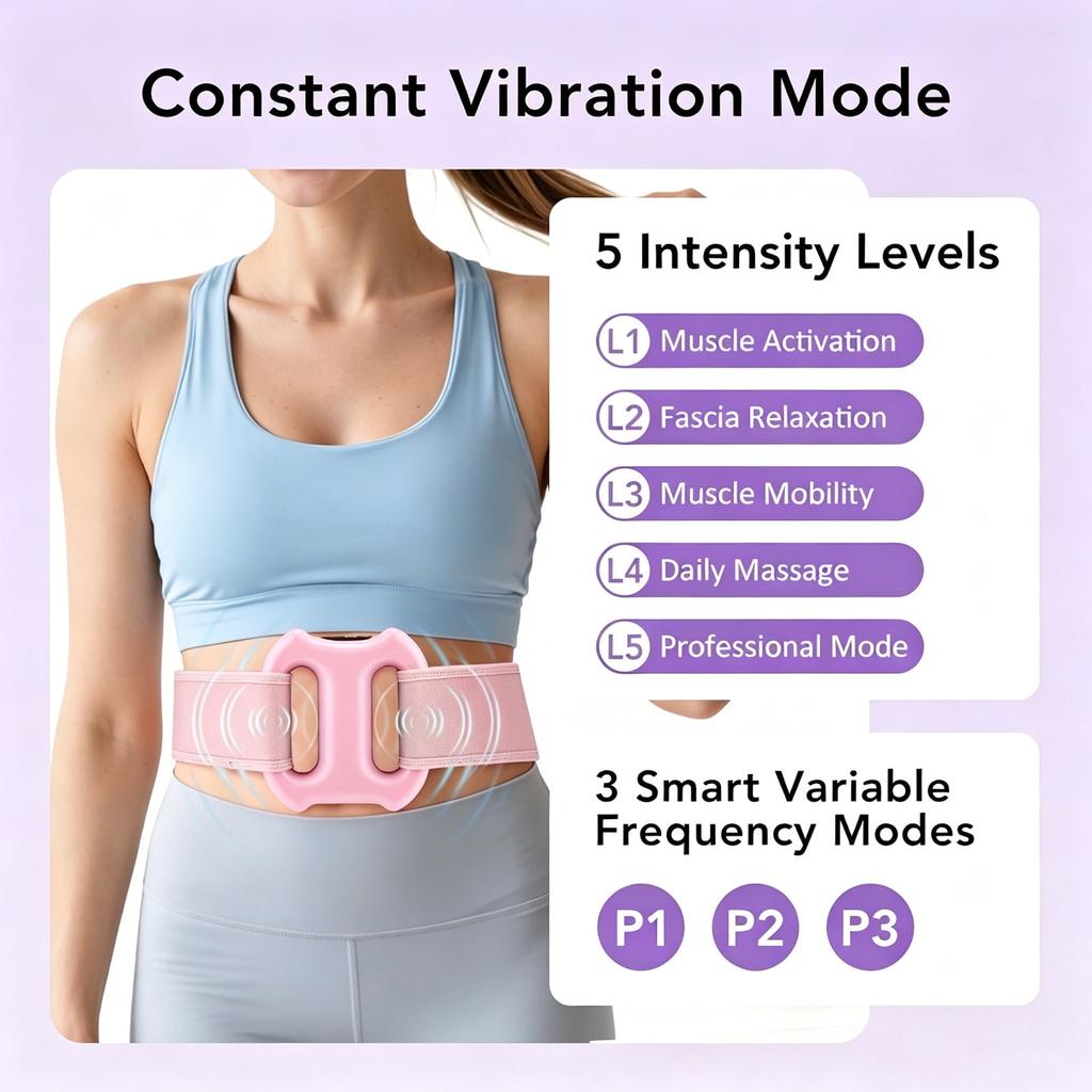 Wireless Electric Fascia Ring Massager, Dual-ring Vibration, Rechargeable Muscle Massage Tool