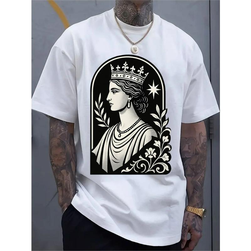 Европейский размер Мужская повседневная спортивная рубашка с коротким рукавом, стильный 2D-принт, изготовлена из эластичного и удобного материала S