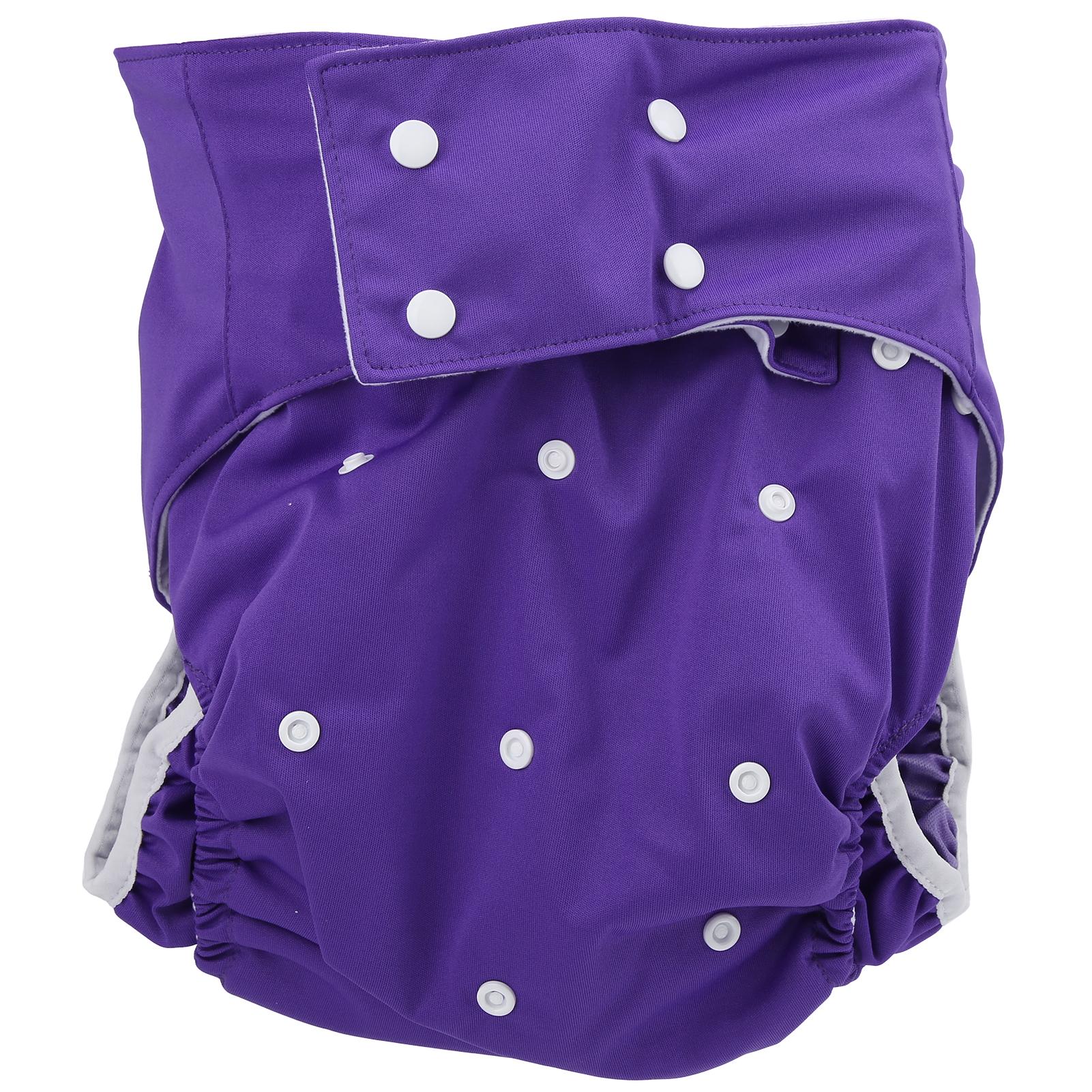 Adult Cloth Diapers Anti Lkage Reusable ket Nappy for Elderly Disabled Incontinence(Purple )