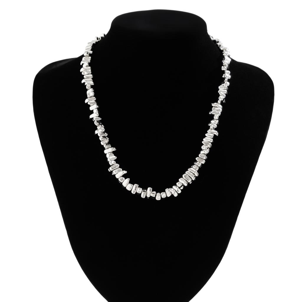 925 Sterling Silver neregulate CCB margele lanțuri scurte colier choker pentru bărbați la modă cu mărgele lanțuri guler pe gât bijuterii de modă cadouri masculine