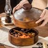 1 Stück Massivholz Chinesische Nuss-Snack-Aufbewahrungsbox Haushalt Melonenkerne Box Hochzeit Wohnzimmer Couchtisch Kreativ