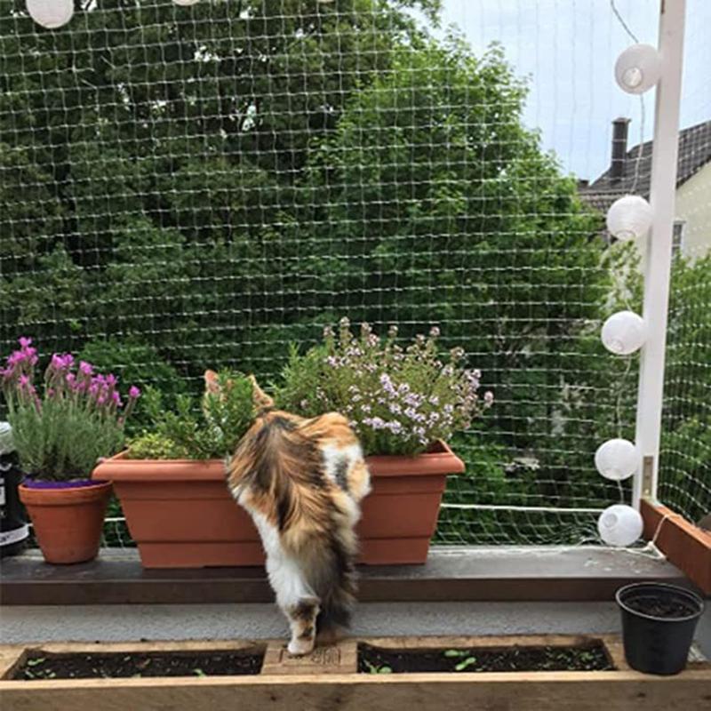 Cat Safety Protection Fence Pet Anti-Fall Netting Fence Cat Dog Nylon Protective Transparent Mesh Nylon Balcony Protective Fence