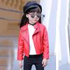 Kids Baby Girls Boys Long Sleeve Solid Outwear Leather Coat Short Jacket Clothes