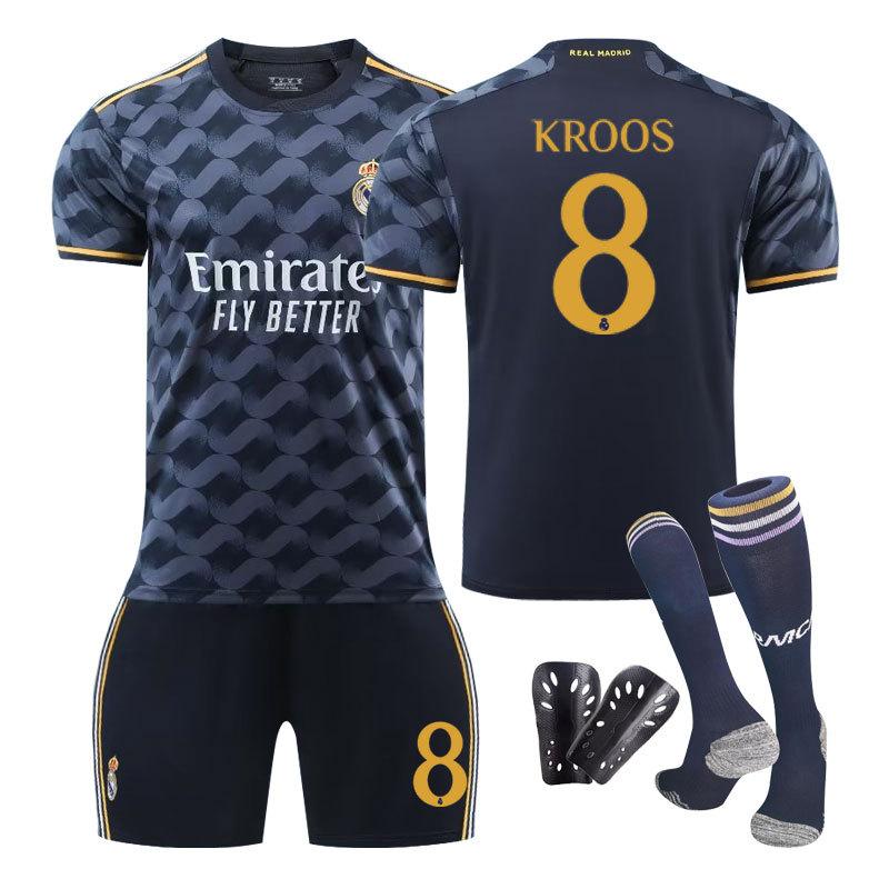 Real Madrid Away Adults and Children's Student Training Clothes Set Jersey Sportswear Men's and Women's Football Clothes La Liga