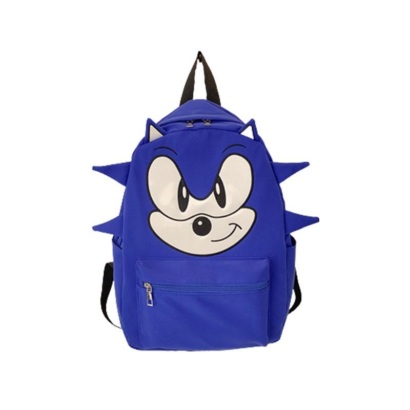 

Детский рюкзак Sonic большой вместимости, мультяшный милый студенческий рюкзак, синий нейлон/стиль маофэн, 20 л или меньше Nylon