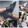 Women White Fishnet Ankle High Socks Lady Mesh Lace Fish Net Short Socks New