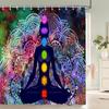 Meditation Seven Chakra Shower Curtain Bathroom Curtains 3D Printing Indian Buddha Waterproof Polyeste Fabric Bathtub Decor