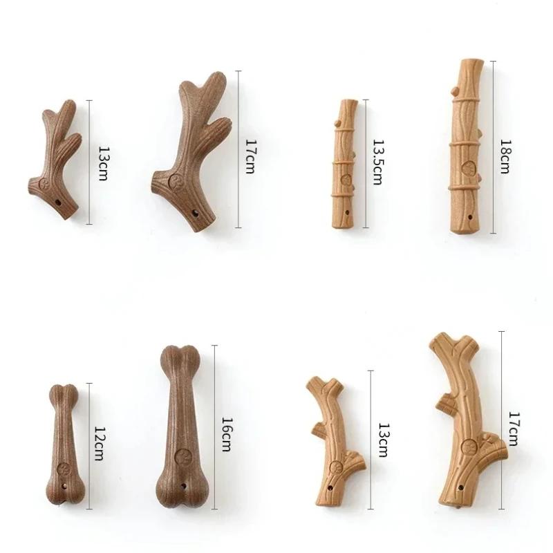 Pine Wood Deer Antlers Dog Chew Toys for Aggressive Chewers Dog Chewing Stick Indestructible Tough Durable Pet Dog Toys Gift