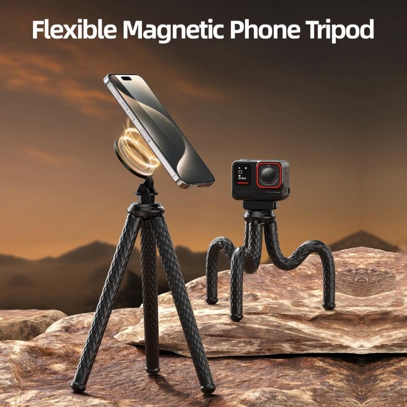 Flexibler Magnetischer Handyhalterung Ständer Leichtgewichtige Bequeme Desktop Krake Stativ 1/4 Zoll Halterung für Verschiedene Geräte
