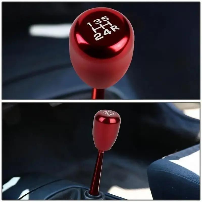 Universal Manual Car Modification Gear Head Gear Rod Aluminum Alloy Head Car Gear Head, Manual, Partially Threaded Automatic