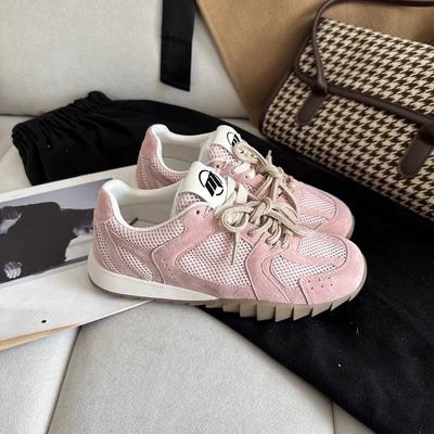 Breathable Mesh Small Waist Thick-soled German Training Shoes Women's 2025 Summer Soft-soled Forrest Gump Shoes Jogging Sports and Leisure Women's