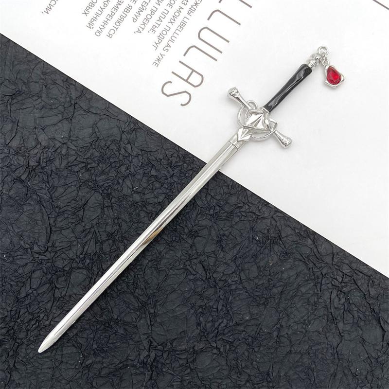 New Antique Metal Sword Hairpin Women's Fashion Chinese Simple and Creative Pan Hairpin Jewelry Temperament Headwear Accessories