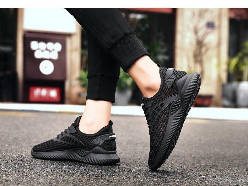 Summer Breathable Men's Mesh Shoes: Fashionable, Lightweight, Casual, Korean Style, Hollow-Out Design for Students.