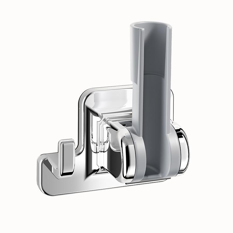 Shower Head Holder 90° Rotatable Adhesive No Drill Wall Mount Removable Bracket for Bathroom Shower Accessory