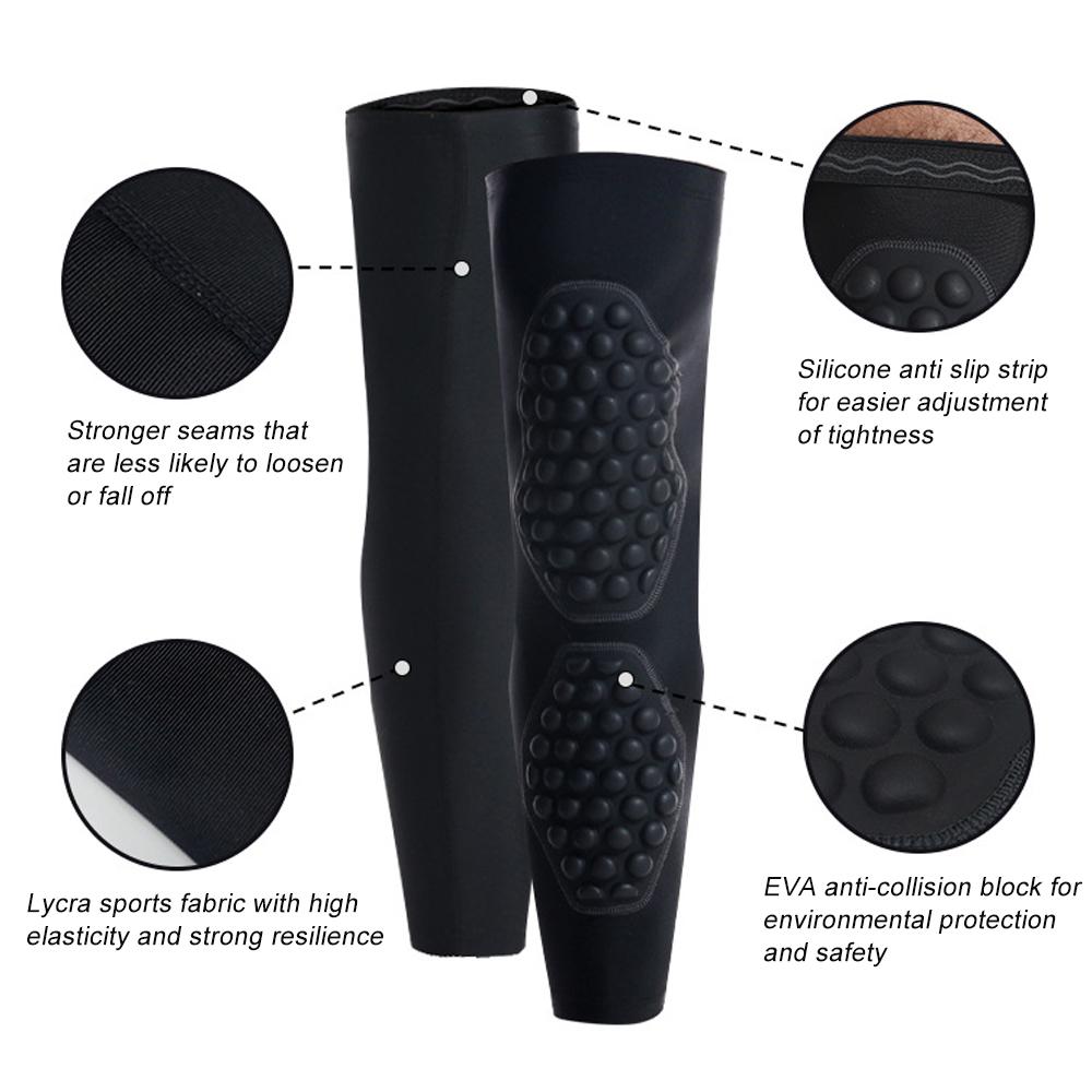 1Pcs Knee Calf Padded Leg Thigh Compression Sleeve Sports Protective Gear Shin Braces Support for Soccer Sports Youth Kids Adult