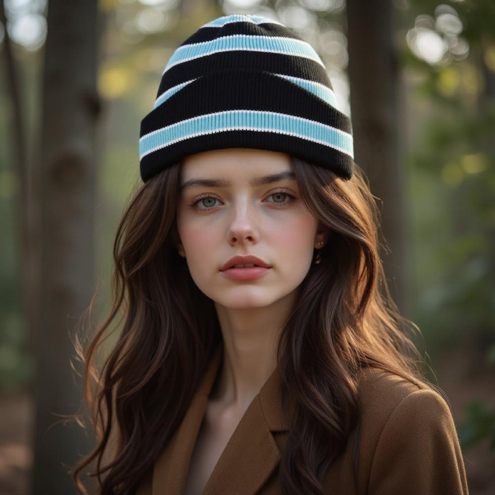 Warm Knitting Cap Hat Wool Acrylic Cold Cap Fashion Beanie Bonnet  Outdoor