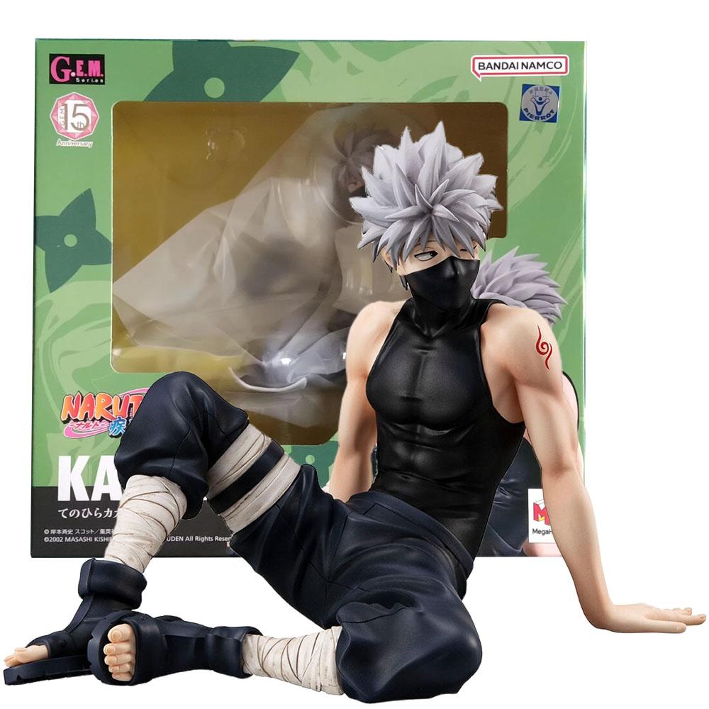 Figurine 9cm Anime Naruto Shippuuden Hatake Kakashi Posture Assise Étoiles PVC Modèle de Collection Ornements Jouets Cadeaux d'Anniversaire