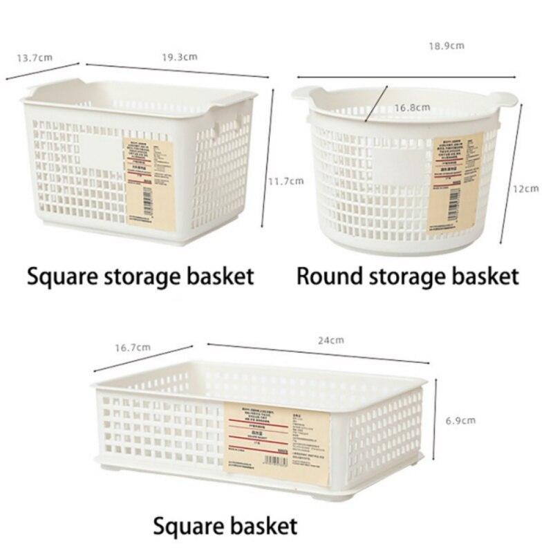 Storage Basket Desktop Storage Basket Widened Handle Snacks Toys Sundries Storage For Kitchen Bathroom Living Room