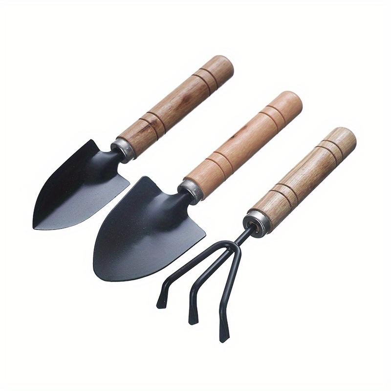 3pcs/set, Garden Tool Set Rake Tip Shovel Large Gardening Mini Succulent Plant Loose Soil Flower Shovel