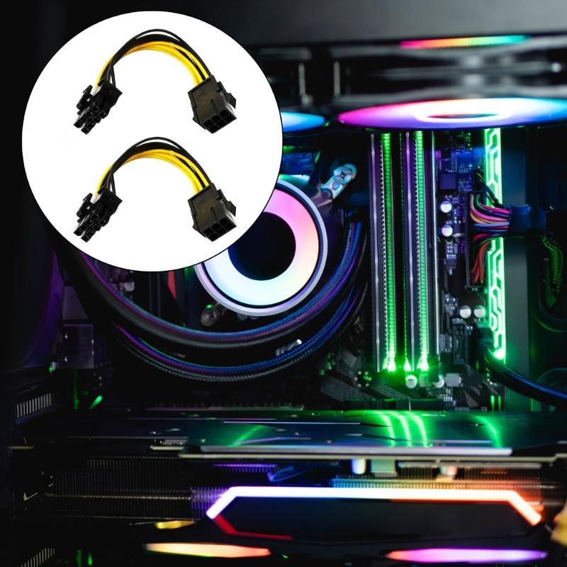 GPU Splitter Cable 6 Pin Female To 8 Pin Male Power Adapter Splitter Power Extension Cable for GPU Graphics Card