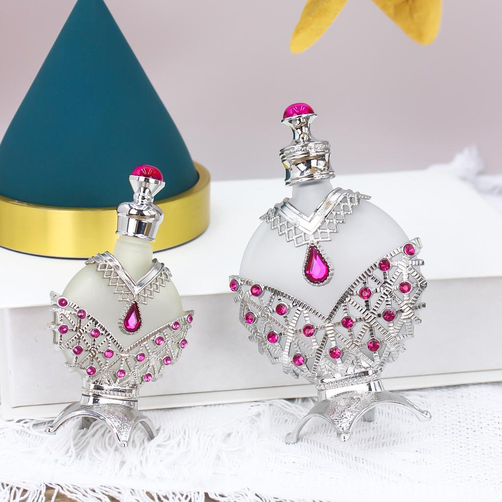 12/30ml Glass Perfume Bottles Glass Diamond Essential Oil Containers Empty Refillable Portable Travel Bottles for Perfume 4