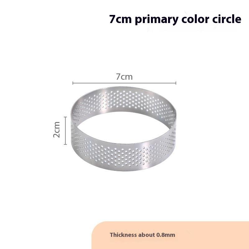 5/6/7/8/9/10 Cm Perforated Tart Rings With Hole Stainless Steel Tart Bottom Tower Fruit Pie Quiches Cake Ring Mousse Baking Mold