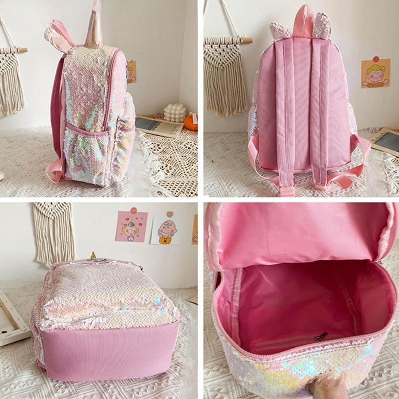 Unicorn Shiny Sequins Satchel Student Large Capacity Ookbag Pink School Bag Children School Backpacks Gift Teenager Mochilas