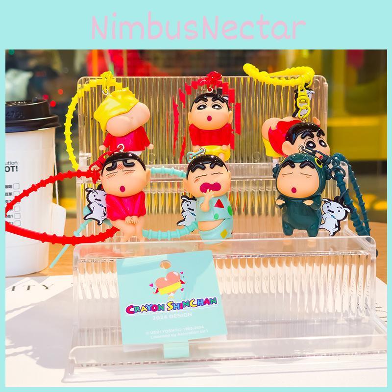 Charming Crayon Shin-chan Pvc Keyring With Colorful And Whimsical Poking Butt Designs