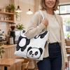 Cute Panda Printed Tote Bag for Women Fashion Casual Lightweight Large Capacity Daily Shoulder Handbag