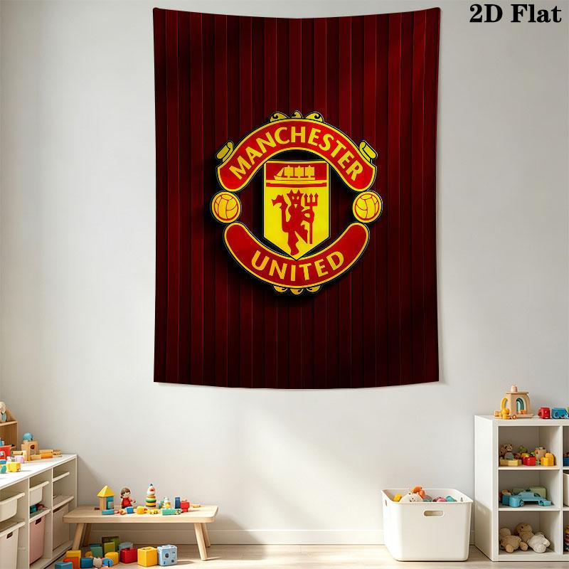 Unbeatable MUFC ForceWall Hanging Printed Fabric Blanket Decorative Tapestries for Bedroom Living Room Home Decor