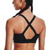 Under Armour Continuum Solid Color Logo Embroidery Crossback Medium Support Sports Bra Women Sports Bra Black 1372559-001