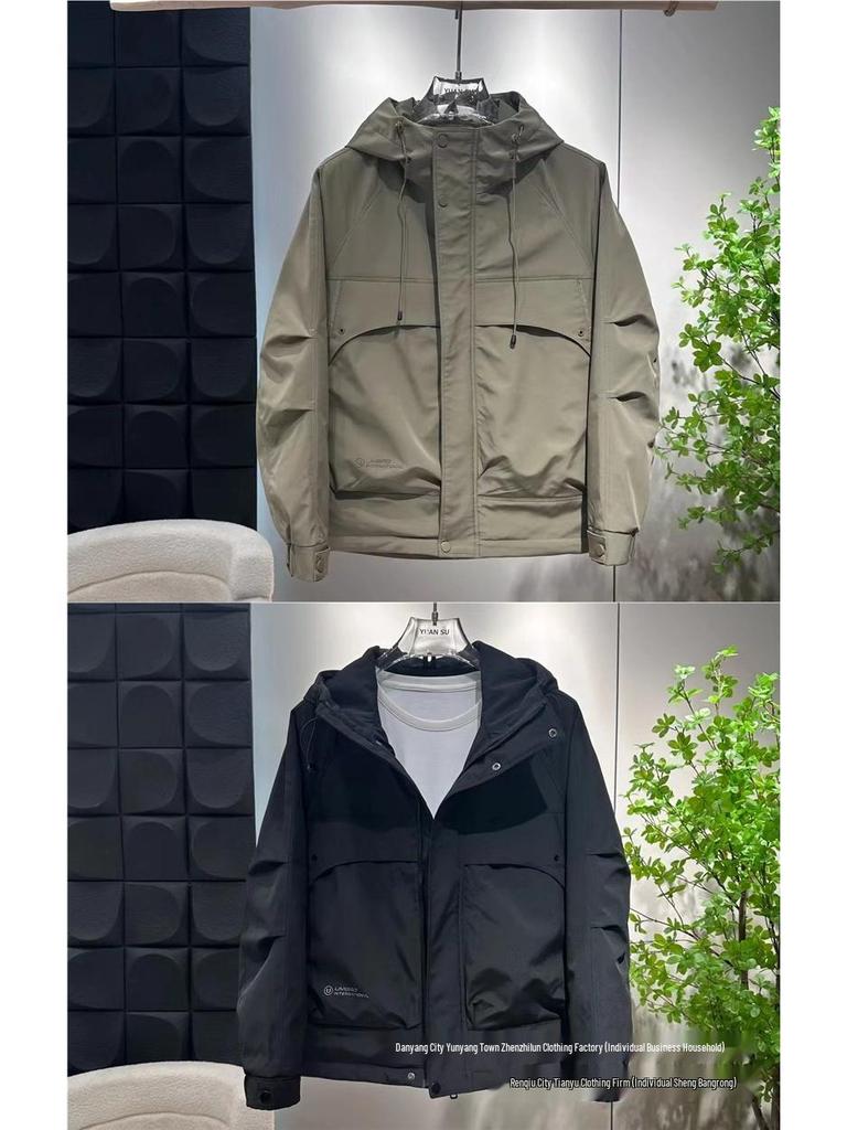 2024 Men's Fashionable Windproof Hooded Cotton Jacket – Thick, Loose, and Stylish for Autumn/Winter