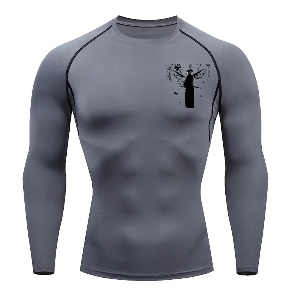 Comfortable Fitness T-shirt Men Guts Griffith Graphic Breathable Slim Fit Top Summer Gym Jogging Training Elastic Fitness Suit