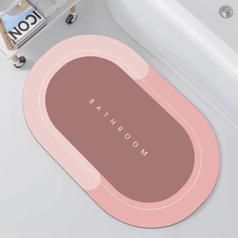 Minimalist Diatom Mud Quick-Dry Non-Slip Bathroom Floor Mat