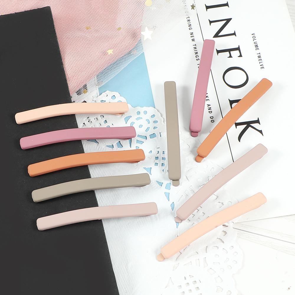 5/10Pcs/Set Fashion Girls Design Frosted Hair Clips Korean Colorful Hairpins Sweet Headwear Hair Accessories for Women Barrettes