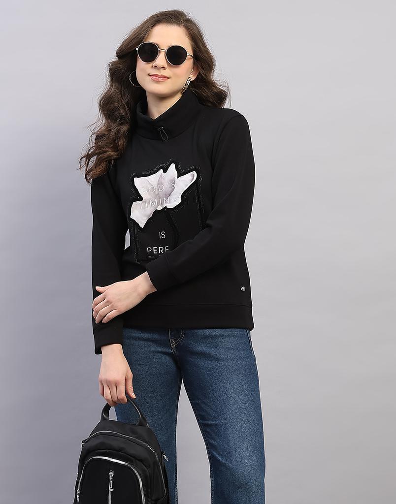 MONTE CARLO Women's High Neck Full Sleeve Sweatshirt