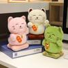 Enfeite de Gato da Sorte de Pelúcia Fofo Com Colar Boneco de Pelúcia Gato da Sorte Brinquedo de Pelúcia Gato da Sorte Natal