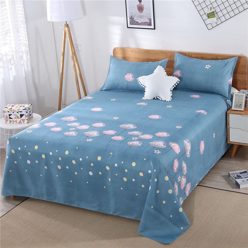 Bed Sheet Single Piece Sanded Skin-friendly Home Dormitory Bed Sheet Single Double Bedding Bedspread Mattress Cover