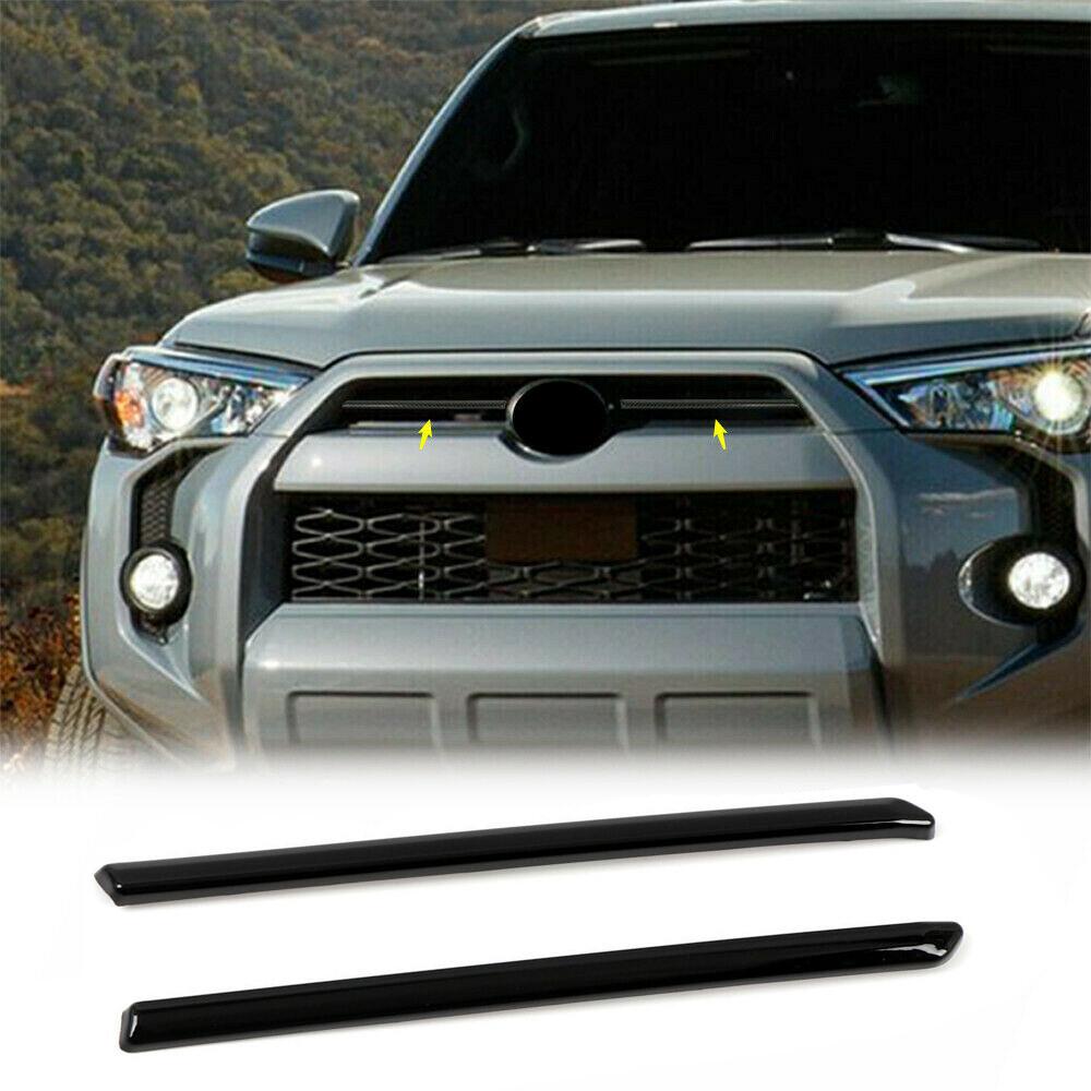 For 4Runner -23 Off Road Front Grill Protector Overlay Gloss Black Trim Set